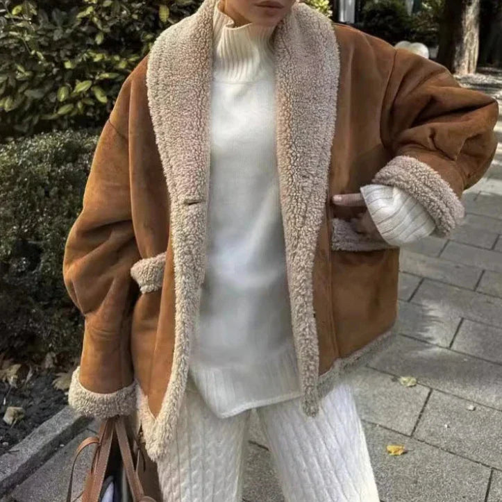 Casual Suede Oversize Jacket