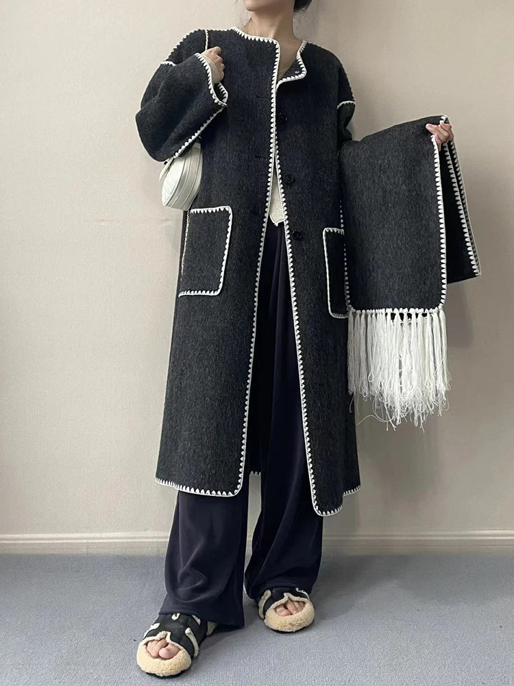 MIDI Wool Coat Scarf Part 2