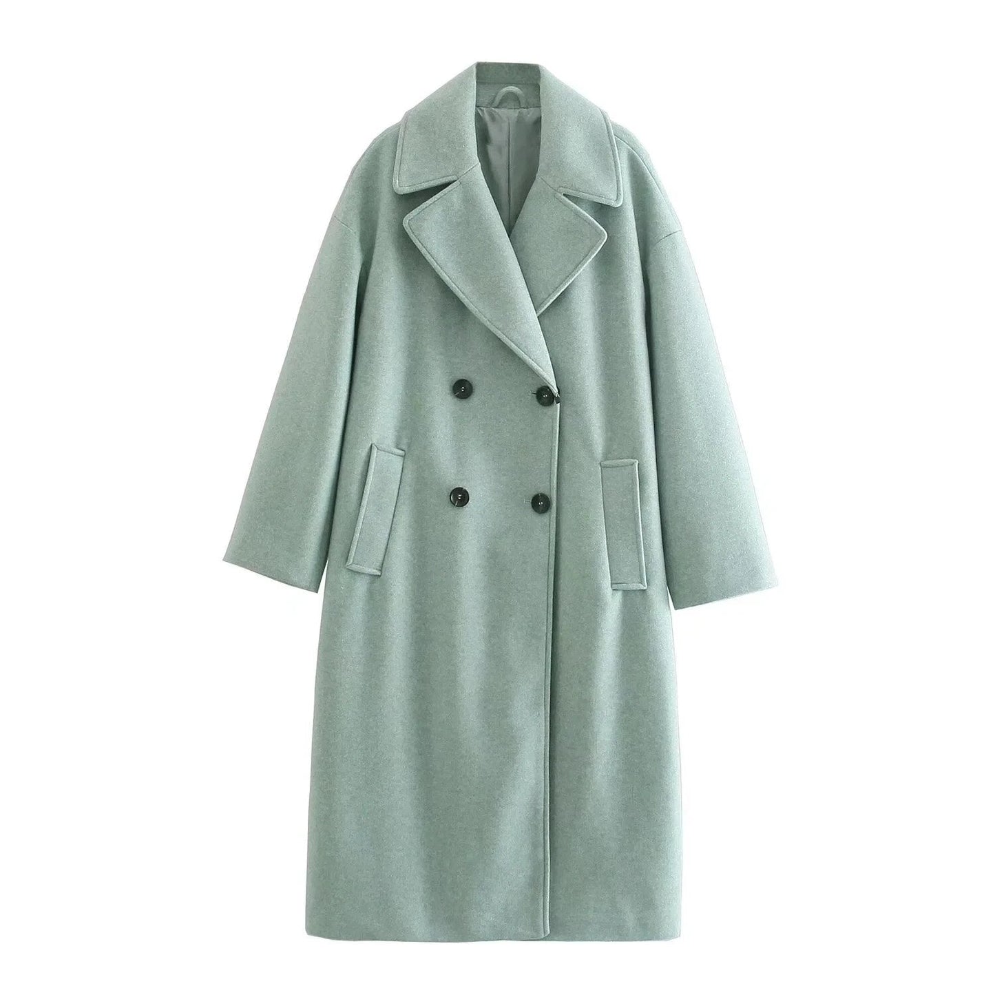 Autumn Winter Long Wool Blend Coat