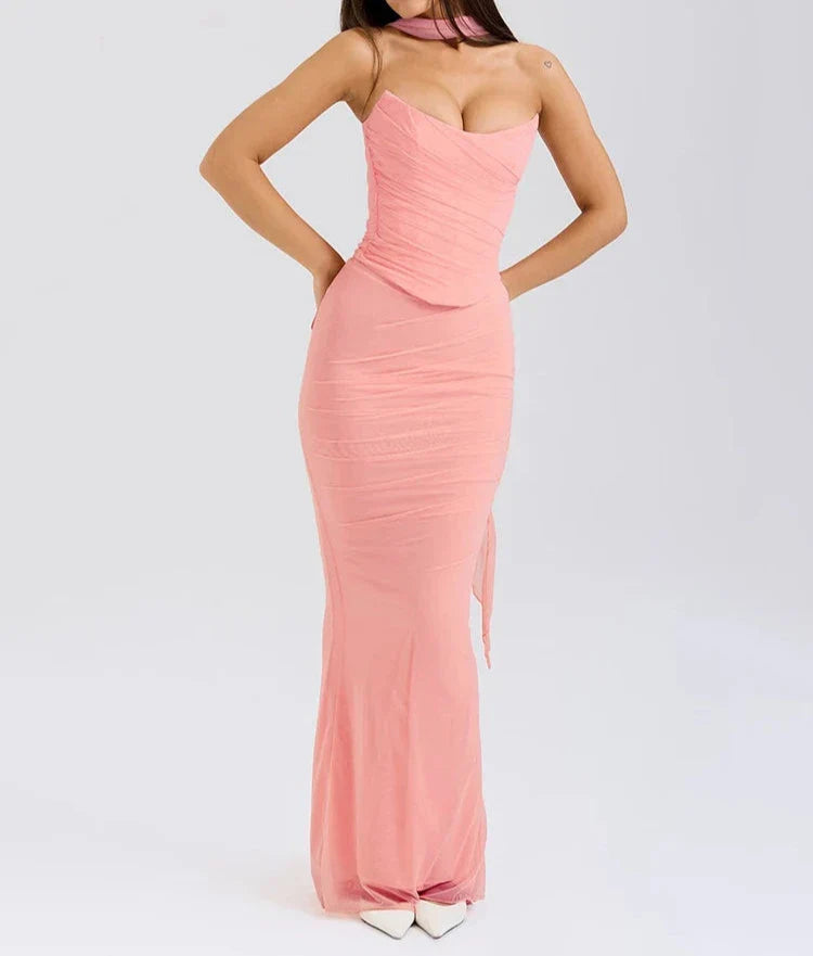 Luxe Strapless Bodice and Maxi Skirt Set