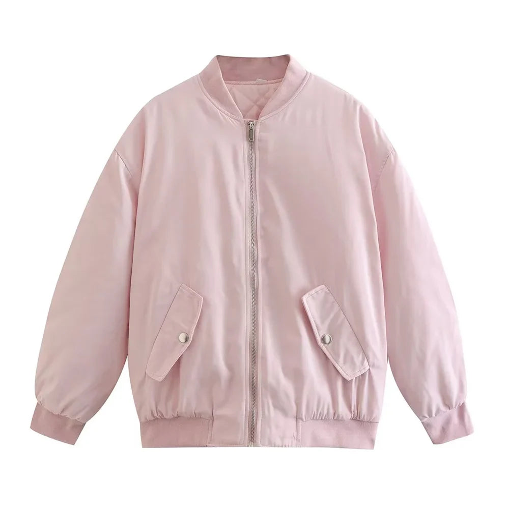 Vitoria Oversized Ruched Sleeve Bomber Jacket