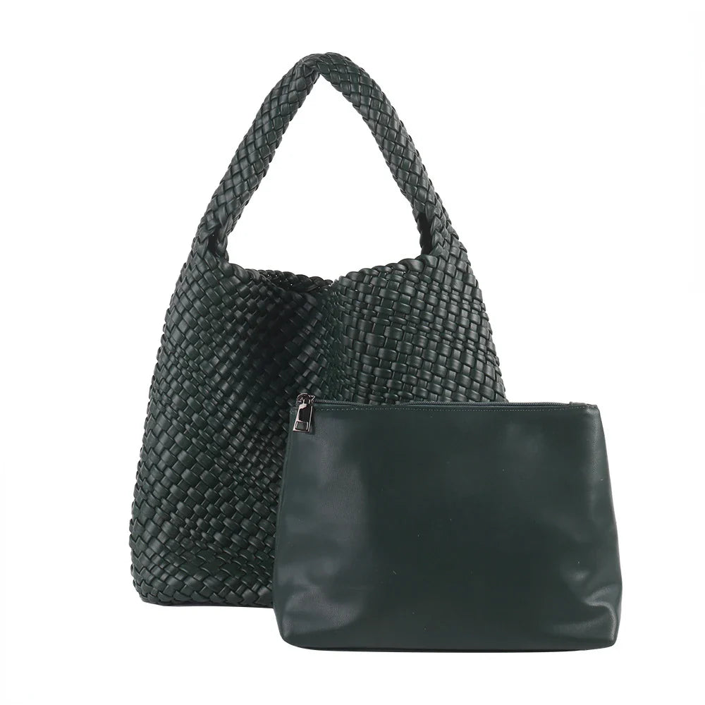 Luxe Yara Woven Large Tote Bag