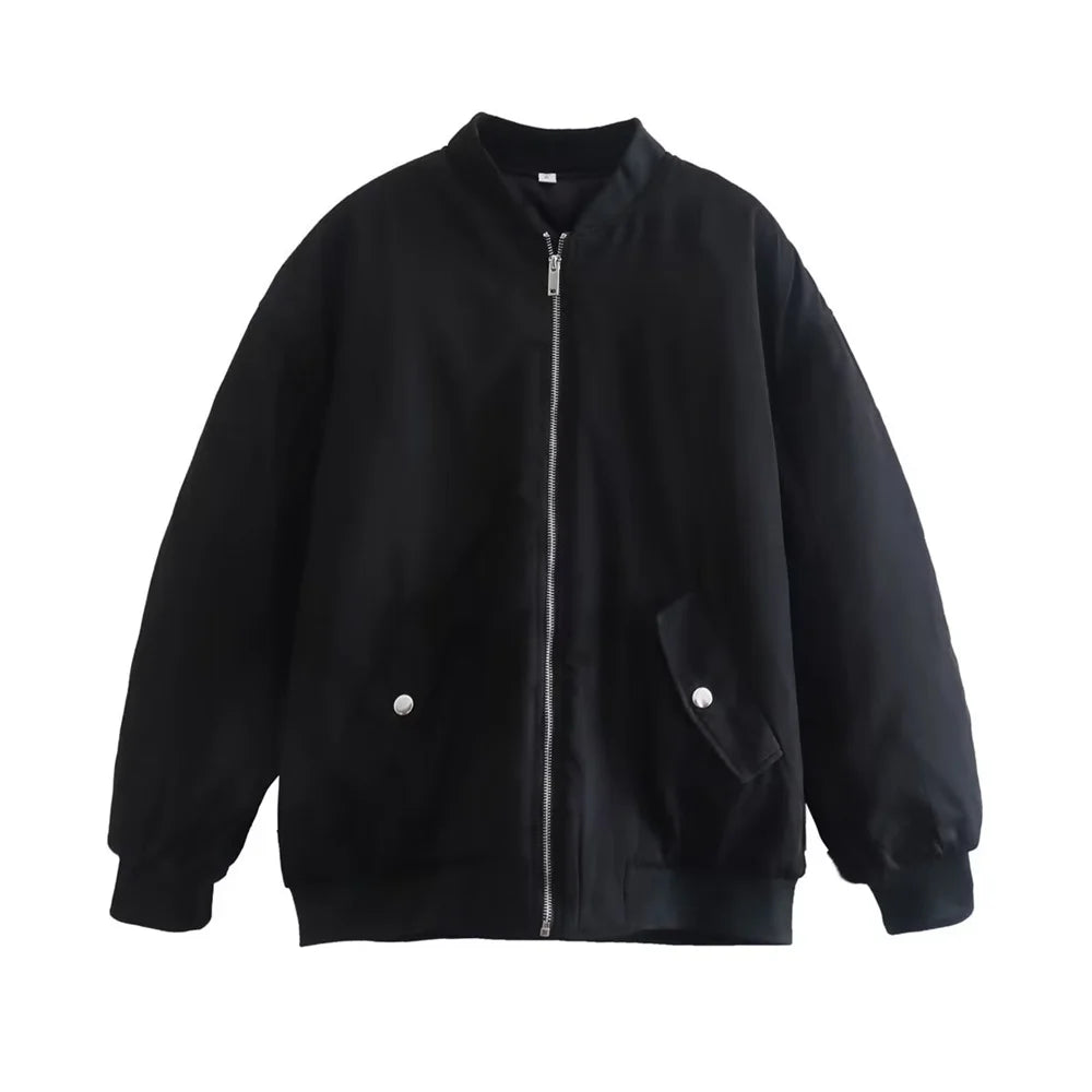 Vitoria Oversized Ruched Sleeve Bomber Jacket