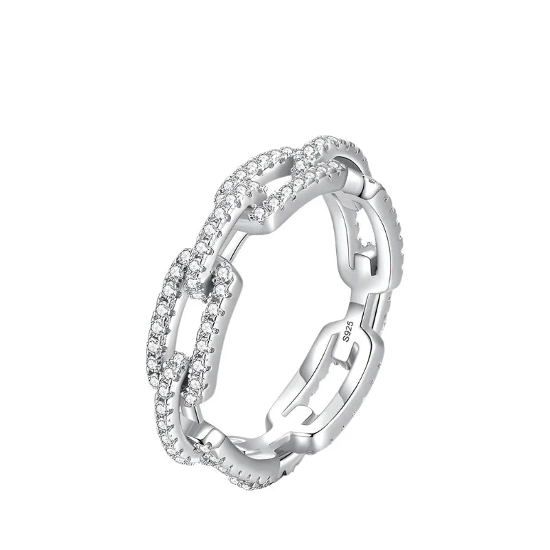 Imani 925 Sterling Silver Chain Ring