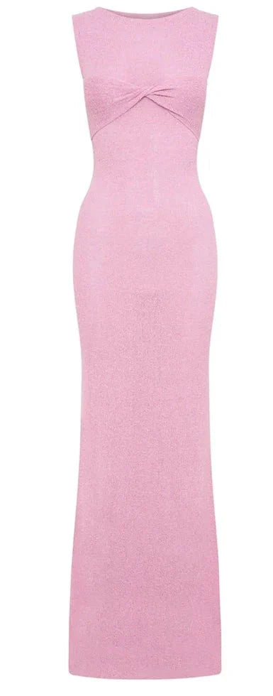 Bandeau Twist Knitwear Maxi Dress