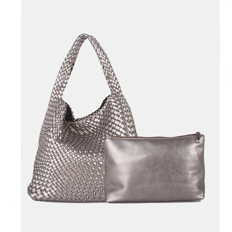 Luxe Yara Woven Large Tote Bag