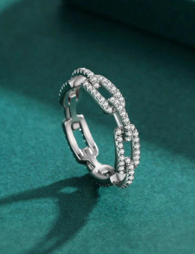 Imani 925 Sterling Silver Chain Ring