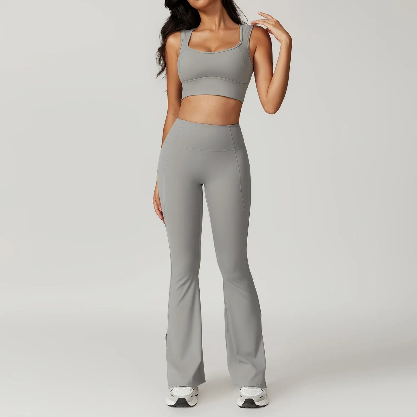 Flexi Crop Top & Flare Leggings Set