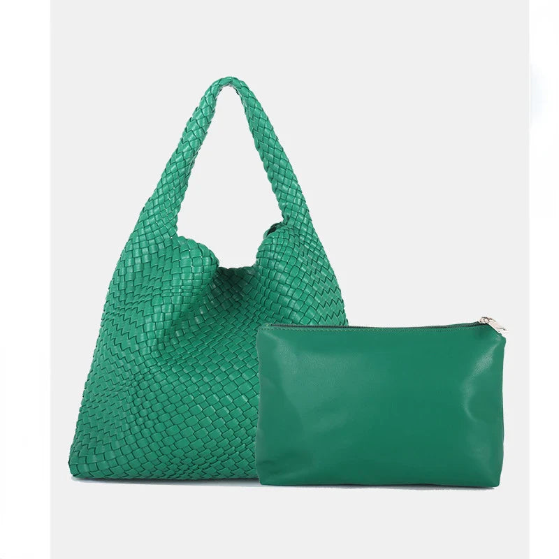 Luxe Yara Woven Large Tote Bag