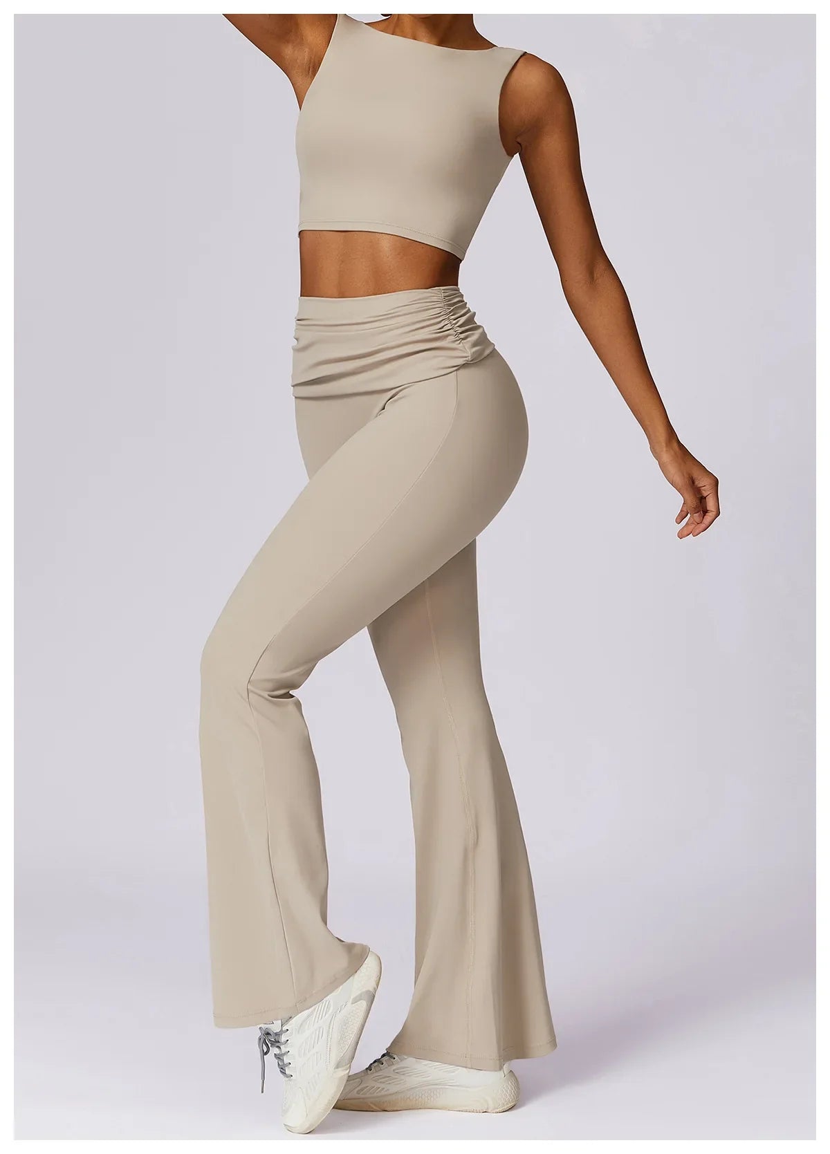 Flexi Flare Fold Over Leggings & Racer Top Set