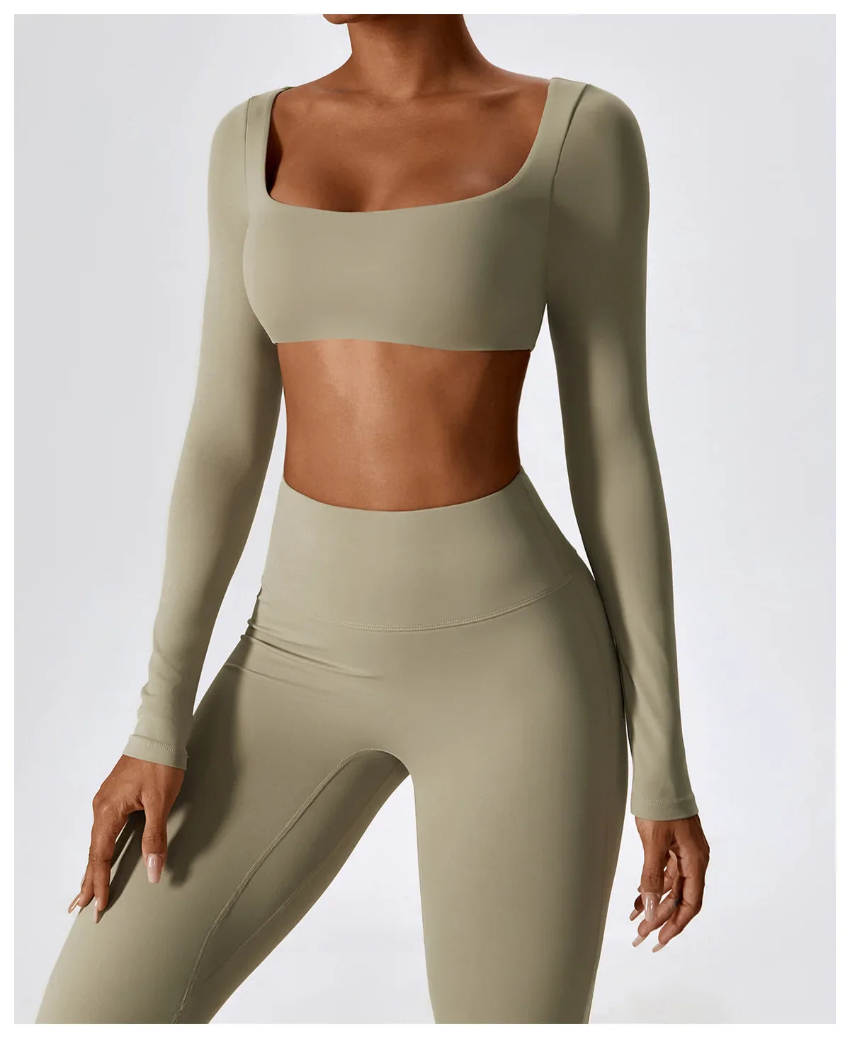 Flexi Flare Scrunch Leggings & Long Sleeve Crop Top Set