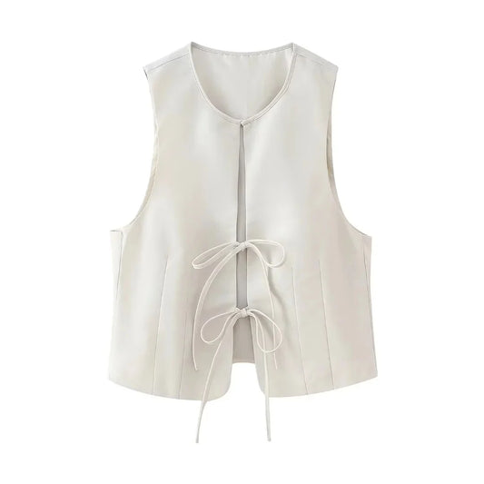 Bow Tie Sleeveless Vest Top