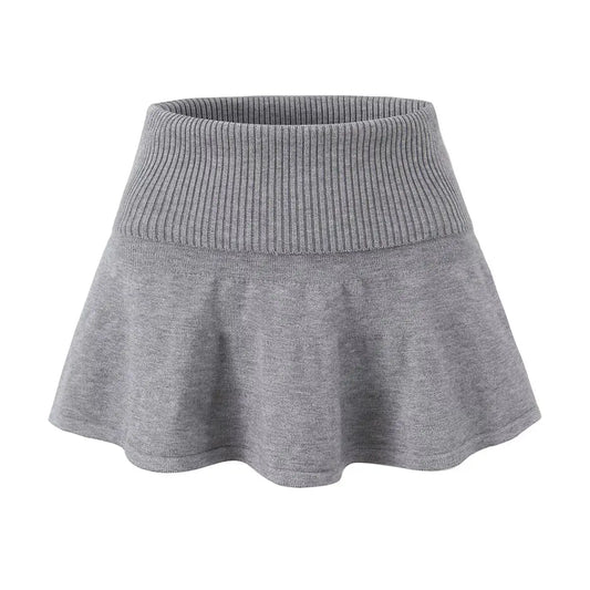 Sandro Knitted Mini Fold Over Skirt