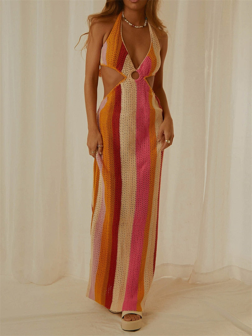 Cut Out Summer Knit Maxi Dress