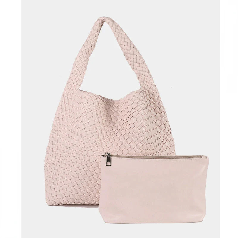 Luxe Yara Woven Large Tote Bag