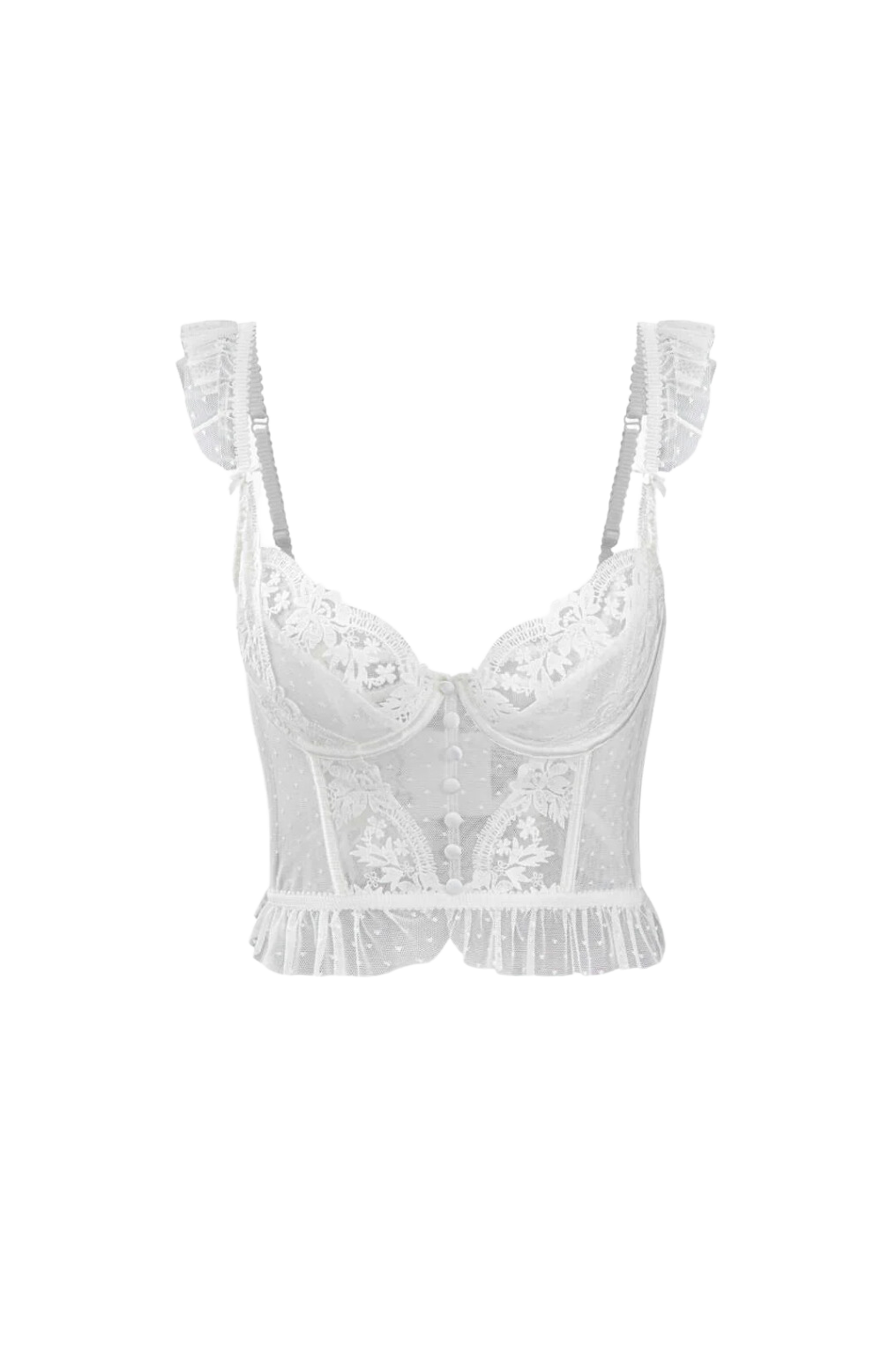 French Lace Trim Corset Top